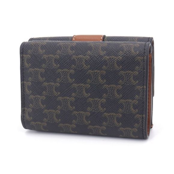 Celine Triomphe Trifold Wallet Canvas Tan - Picture 2 of 7